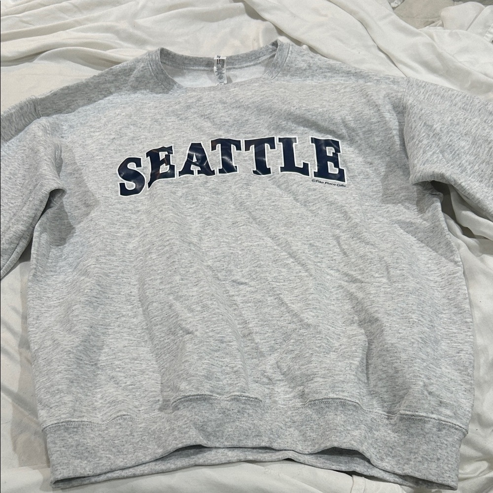 Jerzees Gray Seattle Crewneck Sweater